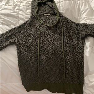 NWOT Pom Pom knit hoodie